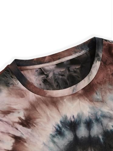 Image of Remidoo Women's Casual Oversized T Shirt Short Sleeve Graphic Tee Letter Tie Dye Shirts