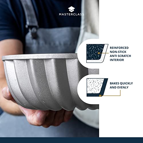 MasterClass 24cm Decorative Cake Tin, Non-Stick and Anti-Scratch Cast Aluminium Pan, Decorative Swirl Design Cake Mould - Image 4