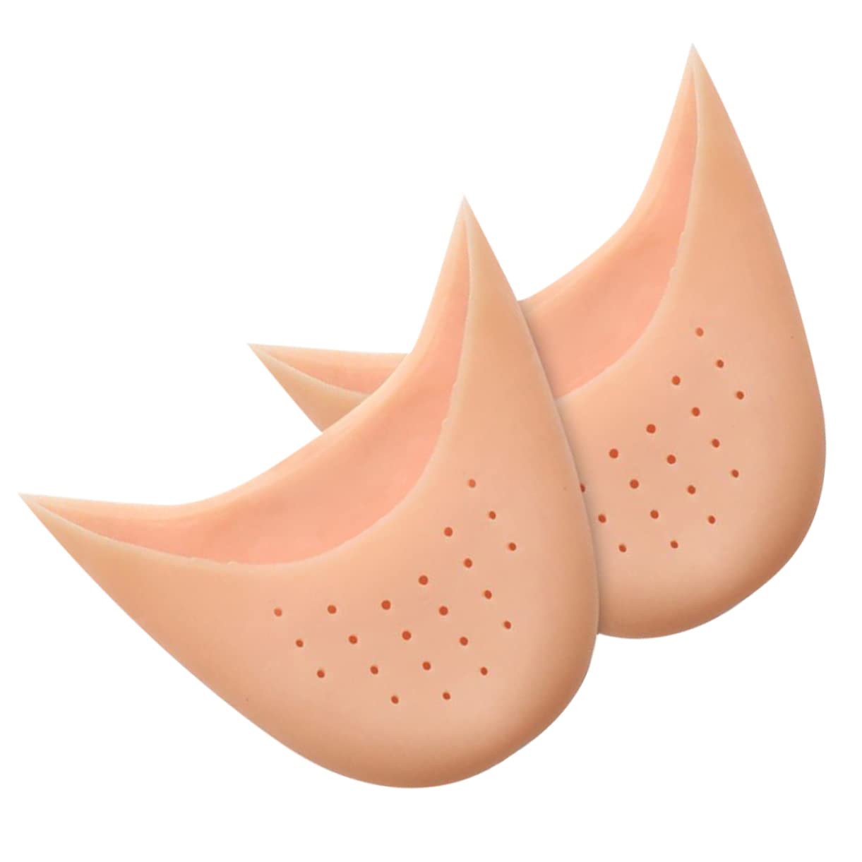 PACKOVE 1 Pair Ballet Toe Pads for Dance Shoes High Heels Toe Protector with Holes Soft Cushioning for Relief and Pressure Distribution Skin Color