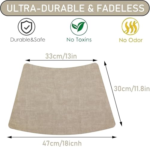Set de Table Antidérapant et Résistant à la Chaleur 100°C en Simili Cuir Imperméable x6