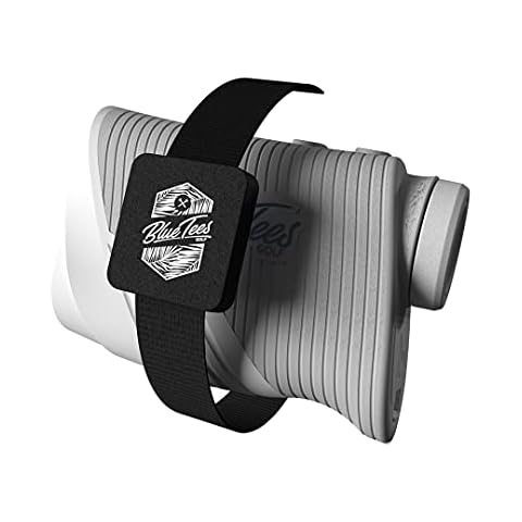 Blue Tees Golf Rangefinder Magnetic Holder Mount, Adjustable Range Finder Strap for Easy Access | Golf Accessory | Attaches to Push Cart, Golf Cart Rails - Black Cover