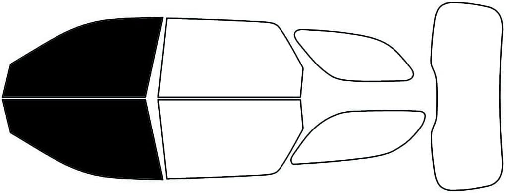 Rvinyl Window Tint Kit Compatible with Dodge Durango 2011-2025 - Black 5% - Single Ply No Bubble Film - Do it Yourself Vehicle Front Precut Kit
