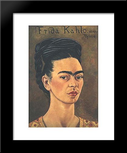 Amazon.com: Self-Portrait in Red and Gold Dress 20x24 Framed Art Print by Frida  Kahlo: Posters & Prints