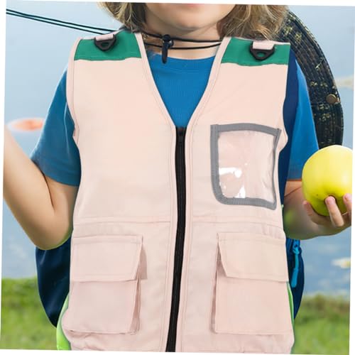 2pcs Boy Girl Explorer Vest Outfit Boy Girl Adventure Cosplay Prop Stage Performance Vest for Comfortable Multiple Pockets for Role Play and Exploration3