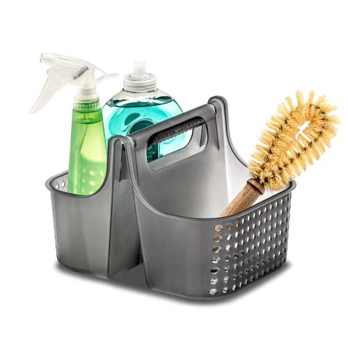 madesmart Small Soft Grip Under Sink Bathroom Storage, Multi-Purpose Home Organization, EPA Certified, Premium Antimicrobial Carbon - Image 3