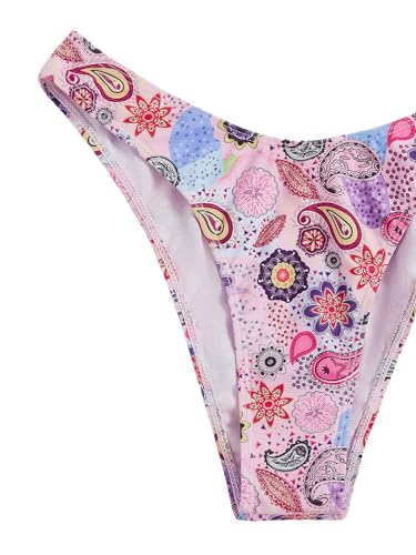Image of RoseSeek Women's 4 Piece Polka Dots Bathing Suits Cover Up Skirt & Bandana