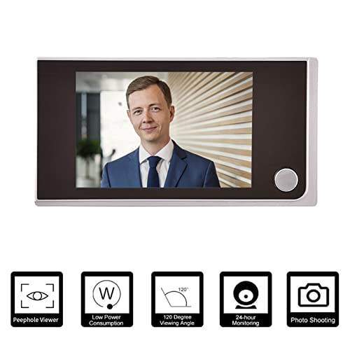 3.5"Lcd Hd Screen Peephole Viewer, Digital Door Eye Viewer 480 X 320P Image Resolution 120 Degree Wide Angle Home Security System #TOP1