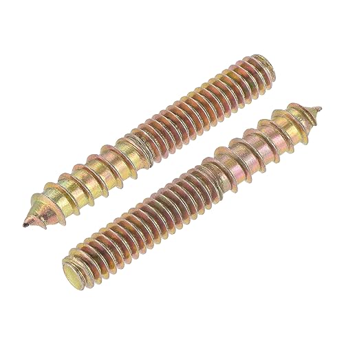 uxcell 1/4-20 x 1-3/4" Hanger Bolts Double Head Dowel Screw for Wood Furniture 20pcs