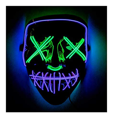 Double Color Led - Halloween Led Mask - Led Face Mask - Led