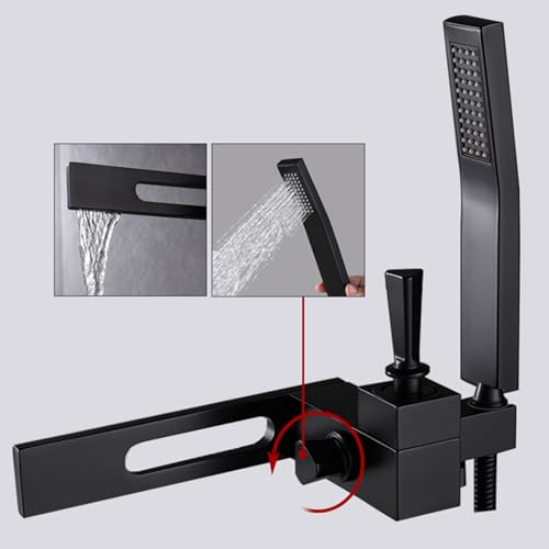 Robinet mitigeur de baignoire multifonction à cascade chromé - 5