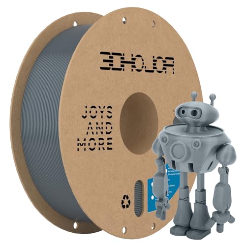 3DHoJor BASIC PETG Filament 1.75mm hohe Zähigkeit PETG Filament 1KG/Spule (2.2 LBS) Vakuumverpackung 3D-Druck Filament für 3D-Drucker Maßgenauigkeit +/- 0 03 mm Grau