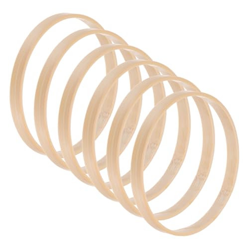 Aros de bambú floral M METERXITY de 4 pulgadas para atrapasueños y manualidades de madera paquete de 6