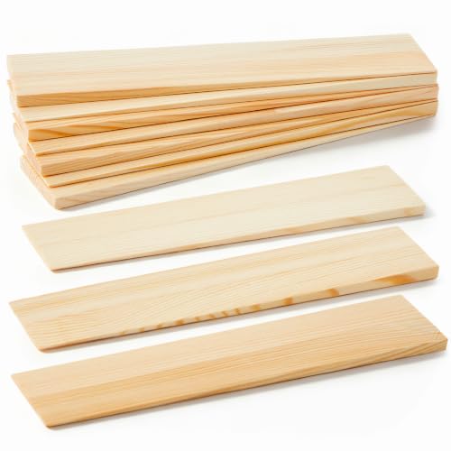 Leinuosen 10 Pack Wood Shims 16" x 1.5" x 0.25" Pine Wood Wedges