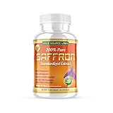 Saffron Extract Supplement - 88.25 mg Capsules with Standardized .3% Safranal Extract Plus Pure Saffron Powder, 60 Maximum Strength Vegetarian Pills - Premium Appetite and Eye Supplement