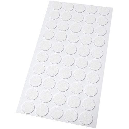 Adsamm® / 50 x almofadas de feltro / Ø 16 mm / branco / redondo / protetores de chão para pernas de móvel / auto-adesivos / com espessura de 1,5 mm da máxima qualidade
