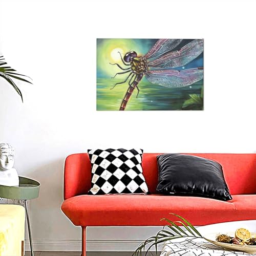 Toile murale libellule : Solution idéale pour murs vides de salon