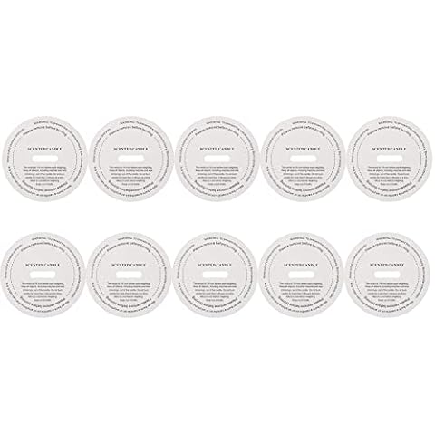 10 Pcs Candle Stickers Translucent Candle Dust Stickers Waterproof Candles Jar Decals for DIY Craft Candles Cover