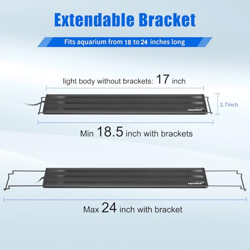 aquaneat led aquarium light full spectrum for 18 inch to 24 inch fish tank light fresh water