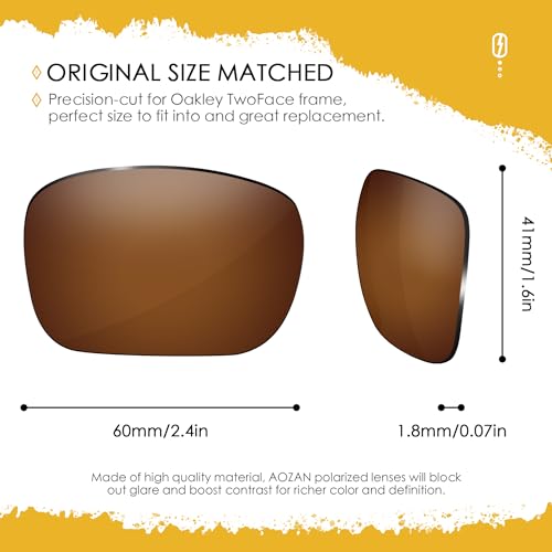 Image of ANSI Z87.1 Replacement Lenses For Oakley TwoFace OO9189 Sunglasses