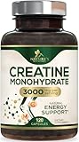 Creatine Monohydrate Capsules 3000mg Per Serving – Micronized Creatine Powder - Supports Lean Muscle, Strength, Energy, & Endurance - Nature's Supplement, Non-GMO, Bottled in USA - 120 Capsules
