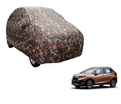 Image of Auto Hub Car Cover Compatible with Wr-V with Weather Proof, Triple Stitched, Wr-V Car Cover Jungle Look