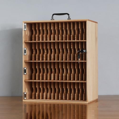 Wall-Mounted Portable Phone Safe Organizer with 12 Slots, Humanized Handle Design for Students & Factory Employees – Ideal Storage Solution for Workplace & School.