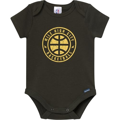 Image of Gerber Baby NBA Boys & Girls 2-Pack Short Sleeve Onesie Bodysuits