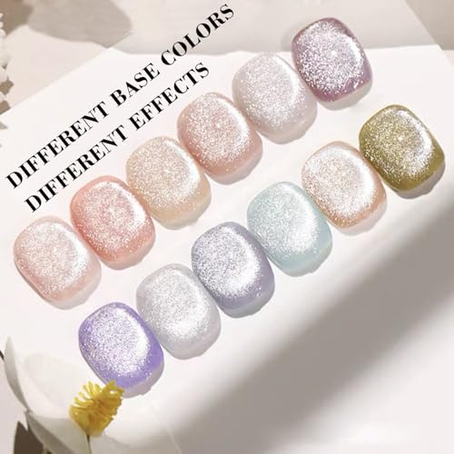 Esmalte gel Vishine Cat Eye 16ml Plata Glitter Holográfico miniatura 5