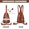 Travistar Brusttasche Sling Bag Damen Herren Mittelgroß 2 in 1 Rucksack Damen Klein mit 2 Abnehmbare Schultergurte, Cord Umhängetasche Handtasche Schultertasche Diebstahlsichere Crossbody Bag Damen #5