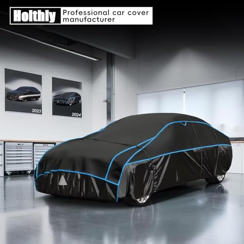 Image of Hail Protector Car Cover, Outdoor Anti Hail Car Covers Thick Multi-Layered EVA, Hail Proof Car Cover Waterproof All Weather, Hail Protection Padded Fit Sedan /Coupe (Length 186 to 193 inch