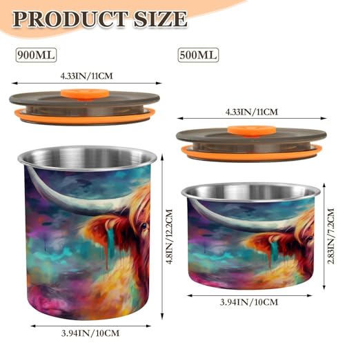 Envase Hermético de Acero Inoxidable para Café 900 ml miniatura 2