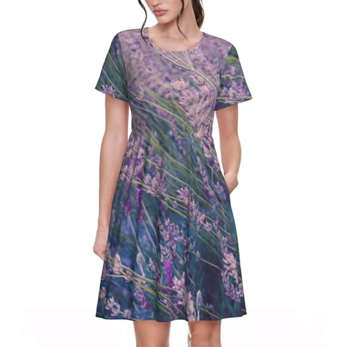 Robe d'été fluide violette pour rester fraîche et élégante sous la chaleur
