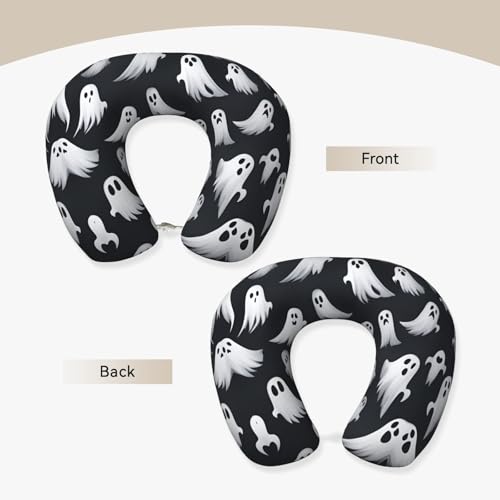 Almohada de espuma viscoelástica negra para viaje miniatura 3