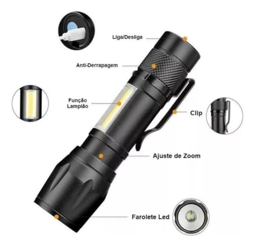 Kit Completo Para Pesca Com Iscas Artificiais Anzóis Canivete e Lanterna Tática