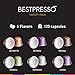 Bestpresso Coffee for Nespresso Original Machine 120 pods Certified Genuine Espresso Variety Pack Pods Compatible with Nespresso Original