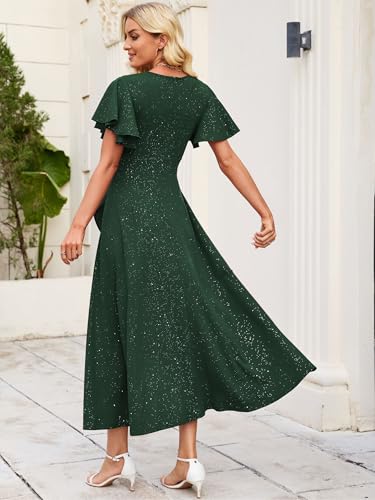 Image of ZZV Formal Dresses for Women Gowns Evening V Neck Wedding Guest Dresses