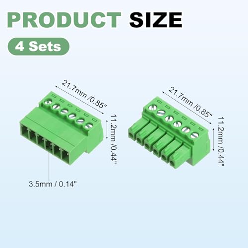 Connecteur à 6 broches enfichable angle droit pour module audio PCB