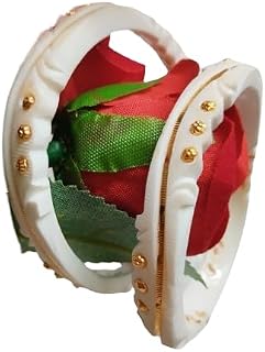 Purabi Jewels Golden Wave Design Original Shakha Badhano Bandhani with Gold Plating for Women Yellow Gold Pola Bangles (Se... Price In India