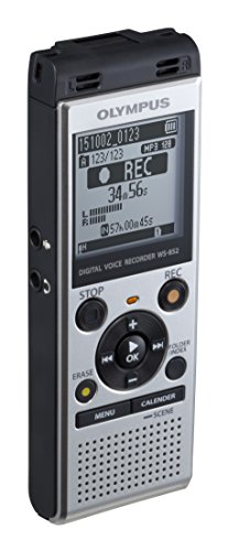 Olympus Ws-852 Silver Voice Recorder With True Stereo Mic, 4Gb, 110 Hours Battery Life, Microsd External Memory, Usb, With Mp3 File Format. #TOP1