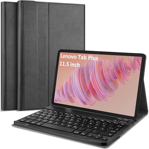 Image of HOM Tri Fold Wireless Bluetooth Keyboard with Detachable Tablet Case Cover for Lenovo Tab Plus 11.5 inch