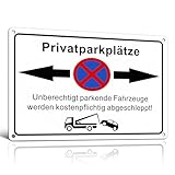 TAKULA Parken Verboten Privatgrundstück Parkverbotsschild Privatparkplatz,Schilder Parkverbot Parkplatz Freihalten Schild,30 * 20CM Reflektierendes Metall schild privatparkplatz