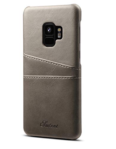 V.Empire Samsung Galaxy S9 Plus Case| Wallet Phone Cover Leather Slim Case with Card Holder (Grey)