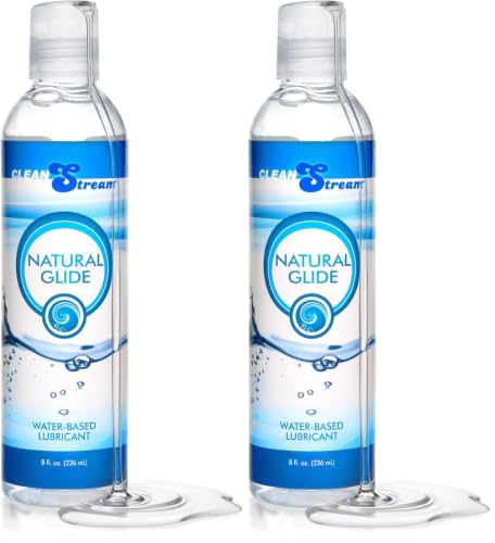 CleanStream Water-Based Natural Unscented Personal Lubricant, 8 Oz (Pack of 2)