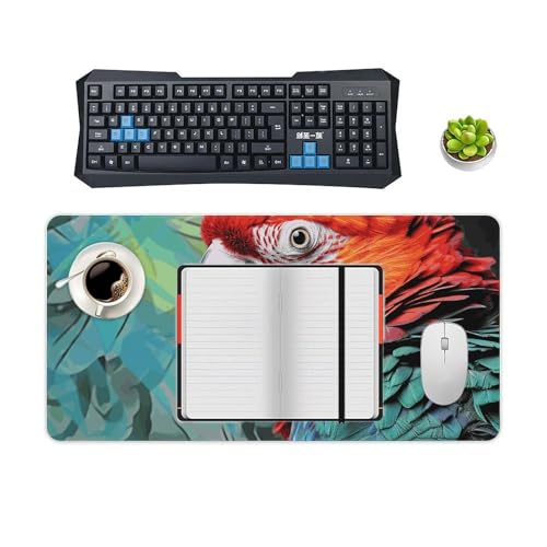 Colorful Parrot Desk Pad Large Protector de Escritorio miniatura 4