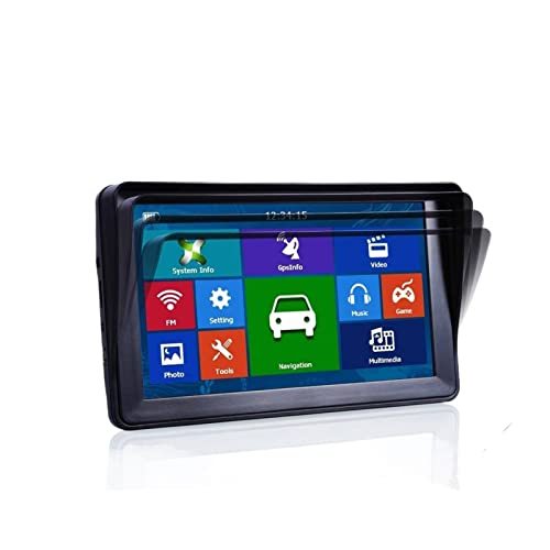 Navegador GPS para coche, Hd Coche GPS Navegación 8G128MB 800 * 480 Pantalla táctil de resolución Bluetooth Avin Mapa de Europa Navegador de camiones Para coche, camión, autocaravana(8G128MBSunshadeBT