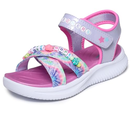 Skechers Mädchen Jumpsters Sandal Tie Dye Bffs Lavender Synthetic/Multi Trim 29 EU