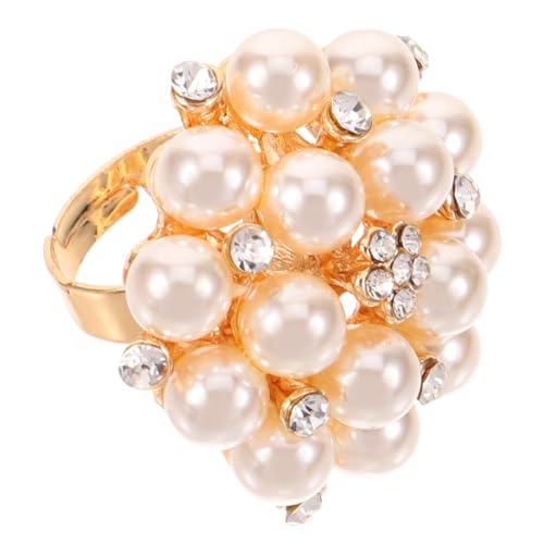 ODHLMFQ Stack Hoops Vintage Pearl Bracelets Gold for Trendy Earrings Women Fidget The Ring Rings Alloy Gold