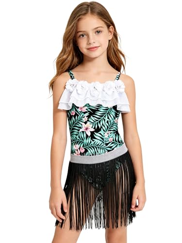Combinaison de natation à volants pour enfants Ranrann maillot été