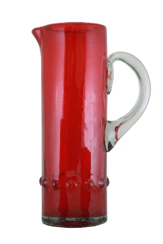 VIVAZ Bolitas Pitcher, Red Recycled Glass
