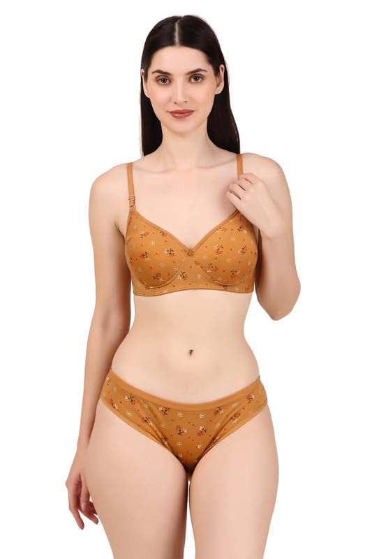 a s trends of india Women’s Padded Full Coverage Bra Panty Set | Seamless Cotton Blend Lingerie | Detachable Multiway Straps | Comfortable Everyday Innerwear-picture-17